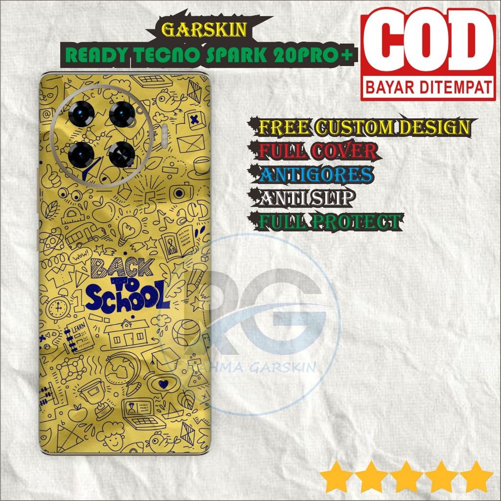 

Wrap* Tecno Spark 20 Pro Wrap Skin Stiker Garksin CUSTOM Gratis (2pcs)