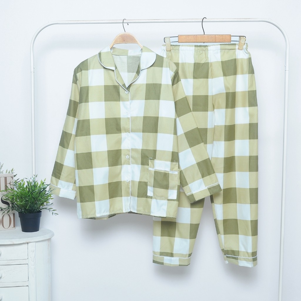 CUCI GUDANG  PROMO BAJU DASTER  Baju Tidur Piyama Wanita Dewasa Motif Korea Lengan Panjang