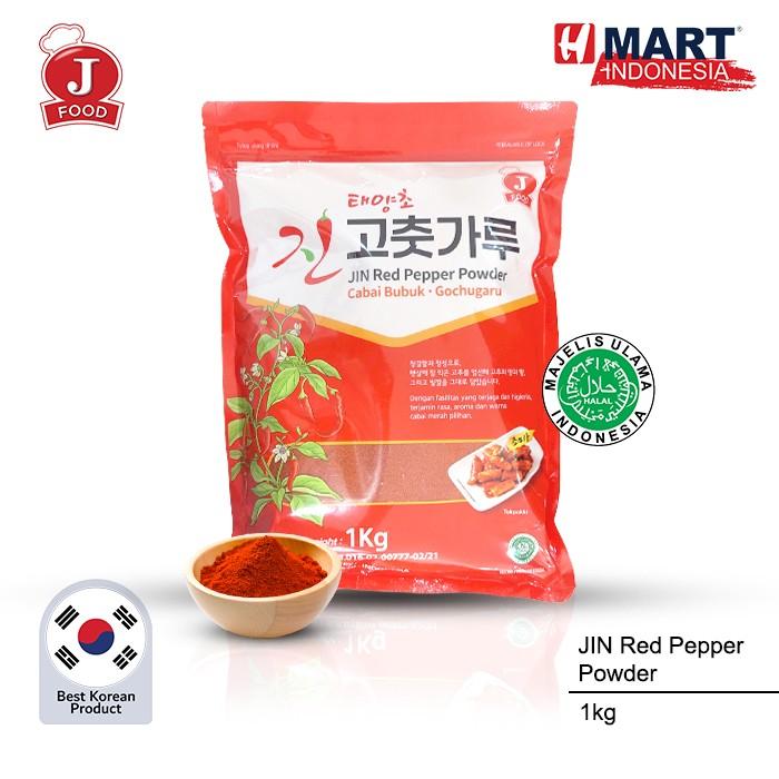 

Jin Red Pepper Powder - Cabai Bubuk Korea - Gochugaru 1Kg