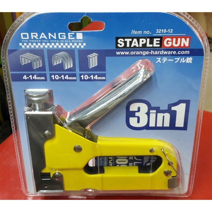 

3 in 1 ORANGE Stapler Gun / Tembak Gun Tacker 4mm s/d 14mm