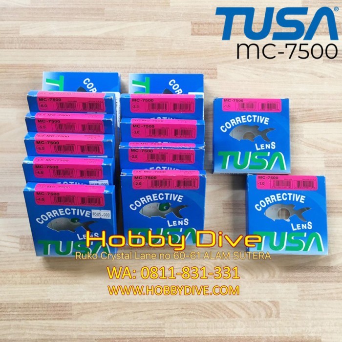 TERLARIS Tusa Lens Corrective Short-Sighted MC-7500 Accessories Diving Snorkel