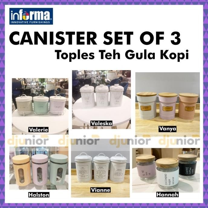 INFORMA - CANISTER / TOPLES BUMBU / WADAH TEMPAT GULA TEH KOPI