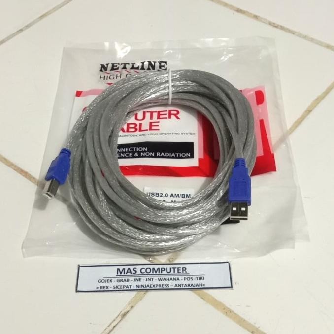 KABEL PRINTER NETLINE KABEL PRINTER USB 2.0 PANJANG 10 METER