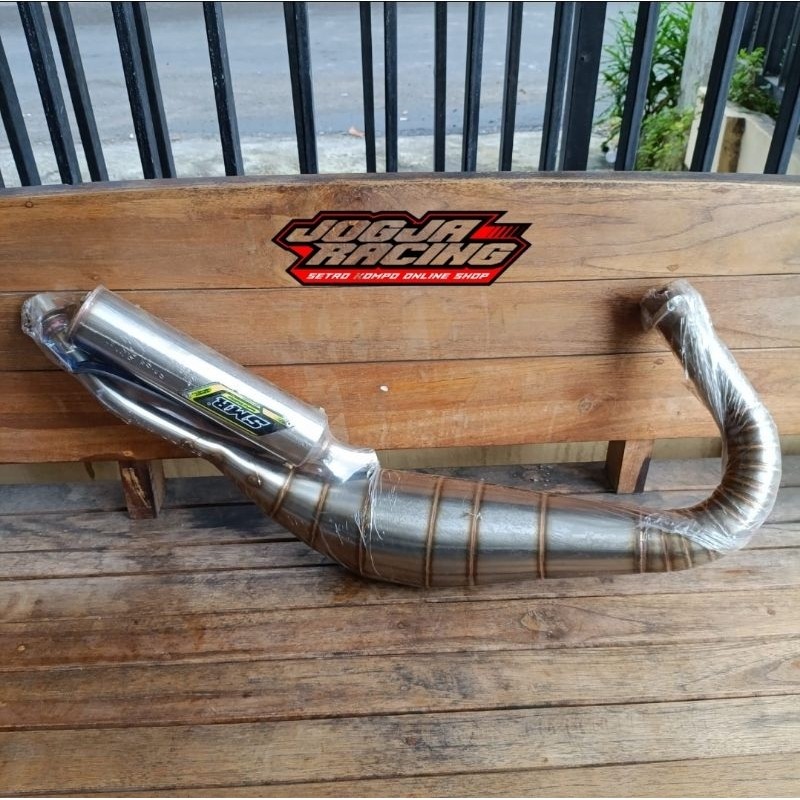 Kenalpot RXKing SMR Kolong PDK Scorpio Stainless Leheran Cacing