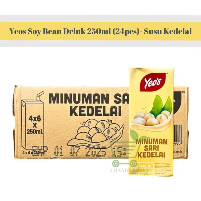 

Yeos Soya Bean 250Ml (24Pcs) - Yeo'S Susu Kacang Stok Terbatas
