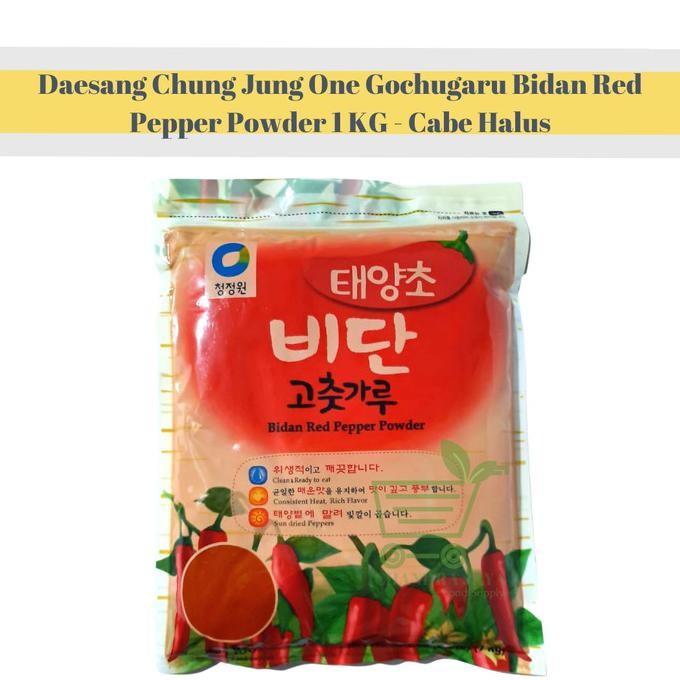 

Daesang Chung Jung One Gochugaru Red Pepper Powder 1 Kg - Cabe Halus Stok Terbatas