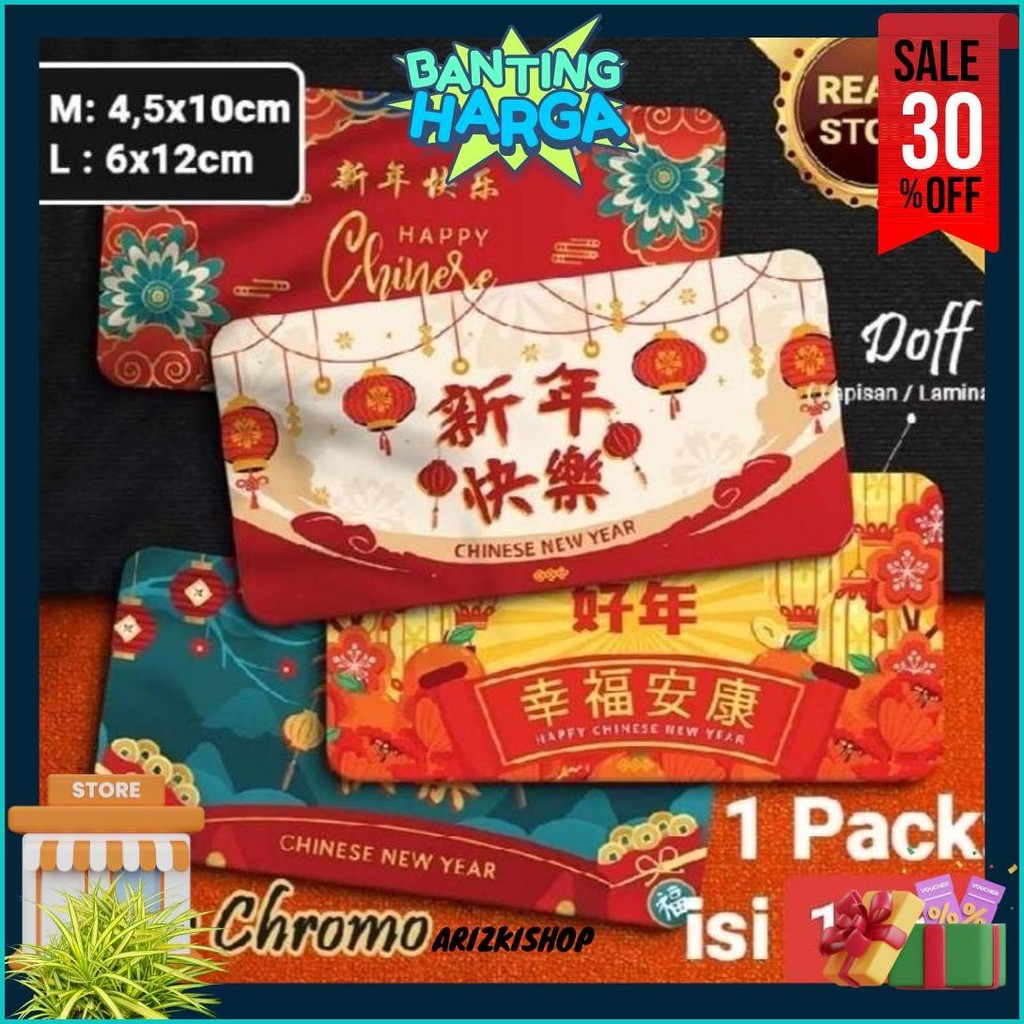 

(10Pcs) Stiker Label Imlek Cny Stiker Chinese New Year Toples Kue Kering Sale