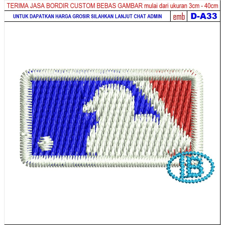 PATCH BORDIR LOGO D-A33 MLB BASEBALL REVIEW/TESTIMONI