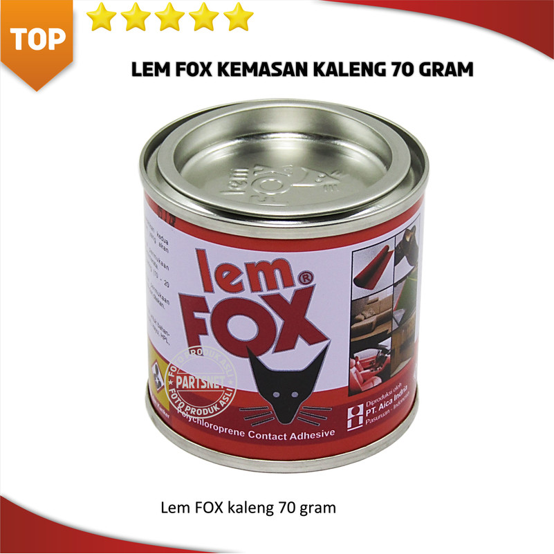 

Lem FOX Kemasan Kaleng 70 gram