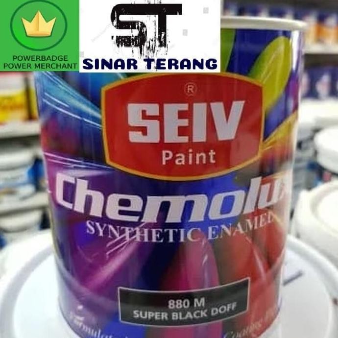 SEIV / Cat Besi/ Cat kayu Chemolux / PUTIH /HITAM / DOFF NEWSALE |