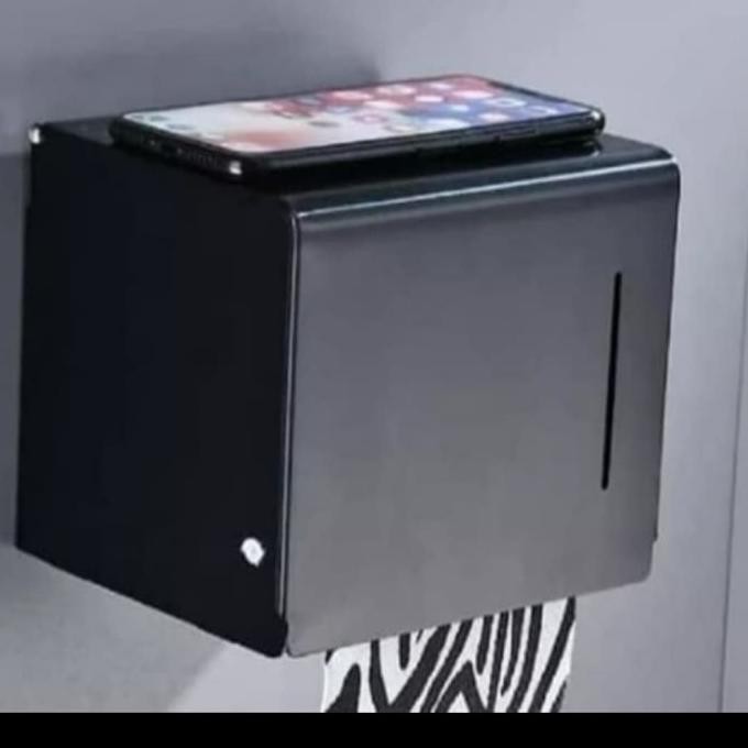 

PROMO TEMPAT TISSUE ROLL TATAKAN HP HITAM/TEMPAT TISSUE BOK GULUNG HITAM