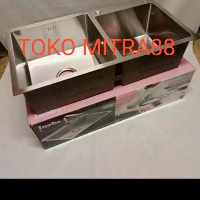 

PROMO KITCHEN SINK INOBE 8245 STAINLES KOMPLIT SET KRAN FEXSIBEL STAINLES