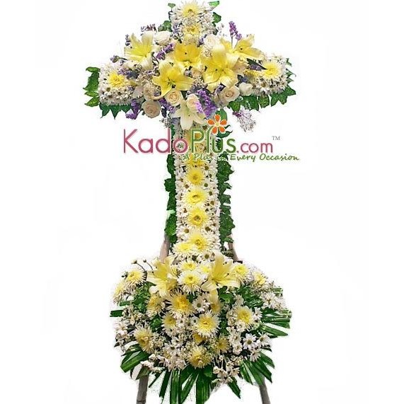 

PROMO CROSS DELUXE CONDOLENCES - BUNGA STANDING DUKA CITA