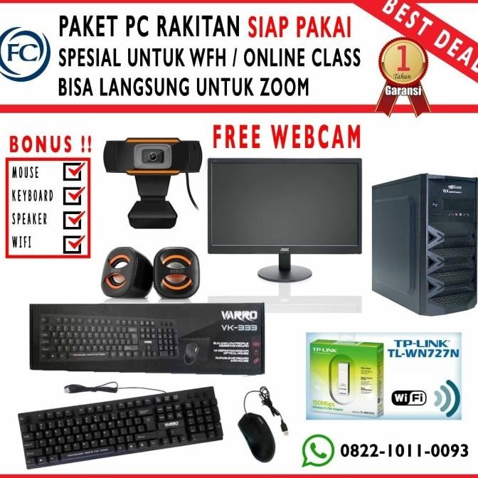 

PROMO PC OFFICE / ONLINE CLASS / KANTORAN/ OFFICE/ ZOOM RAKITAN SIAP PAKAI