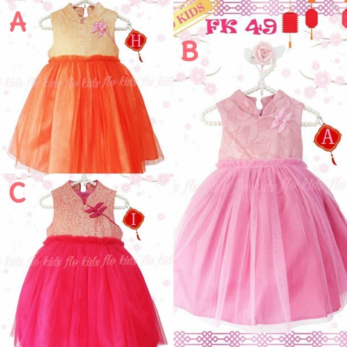 Cheongsam Murah Dress Cheongsam Impor Anak Perempuan Fk Tutu