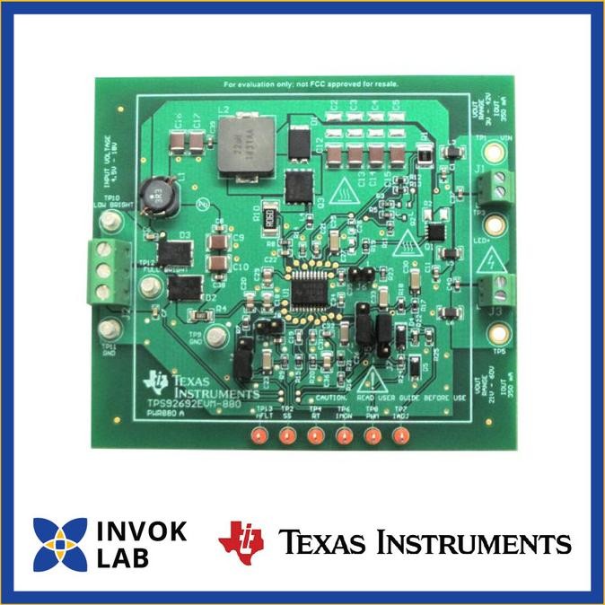 

PROMO TEXAS INSTRUMENTS TPS92692EVM-880 EVALUATION MODULE BOOST BOOST & BOOST TO BATTERY LED DRIVER, POWER STRING OF SERIES LED'S, PWM DIMMING