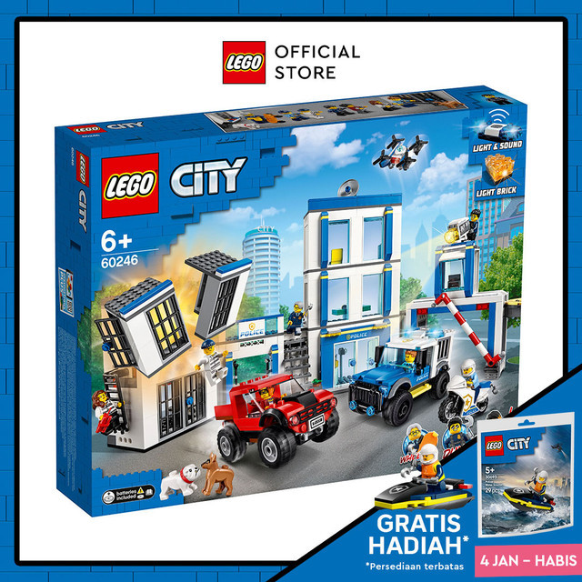 LEGO City Police 60246 Police Station (743 Pieces) Mainan Anak Balok Susun Kantor Polisi (6 Tahun +)