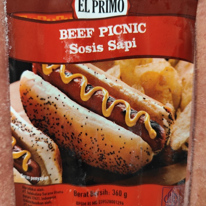 

El Primo Oi Api Beef Picnic Auage 360Gr Hotdog Elprimo