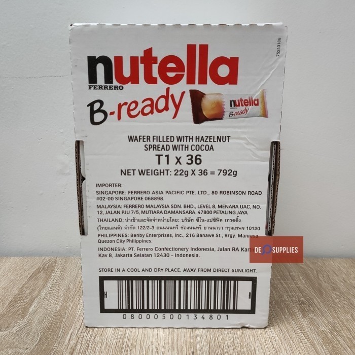 

Nutella Bready 1 Bo 36Pc 22G Bready B Ready Hazelnut Ferrero