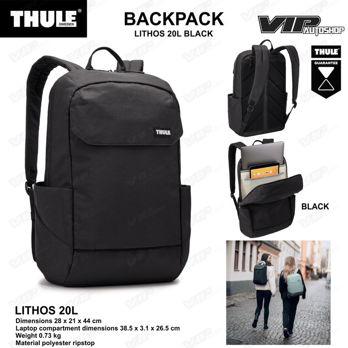 THULE backpack LITHOS 20L tas laptop ransel camping outdoor original