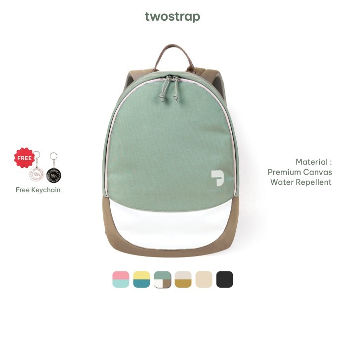 TWOSTRAP BERLY Tas Ransel Laptop Wanita Pria 14 inch Water Resistant