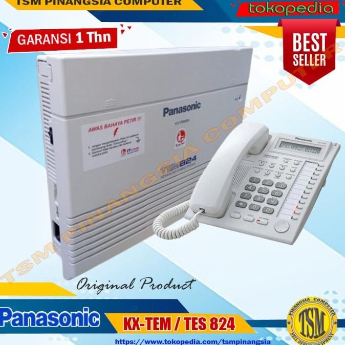 Pabx Panasonic KX-TEM824 / KX-TES 824 + Panasonic KX-T7730 Kapasitas 6 Line 16 Extension Barang Baru