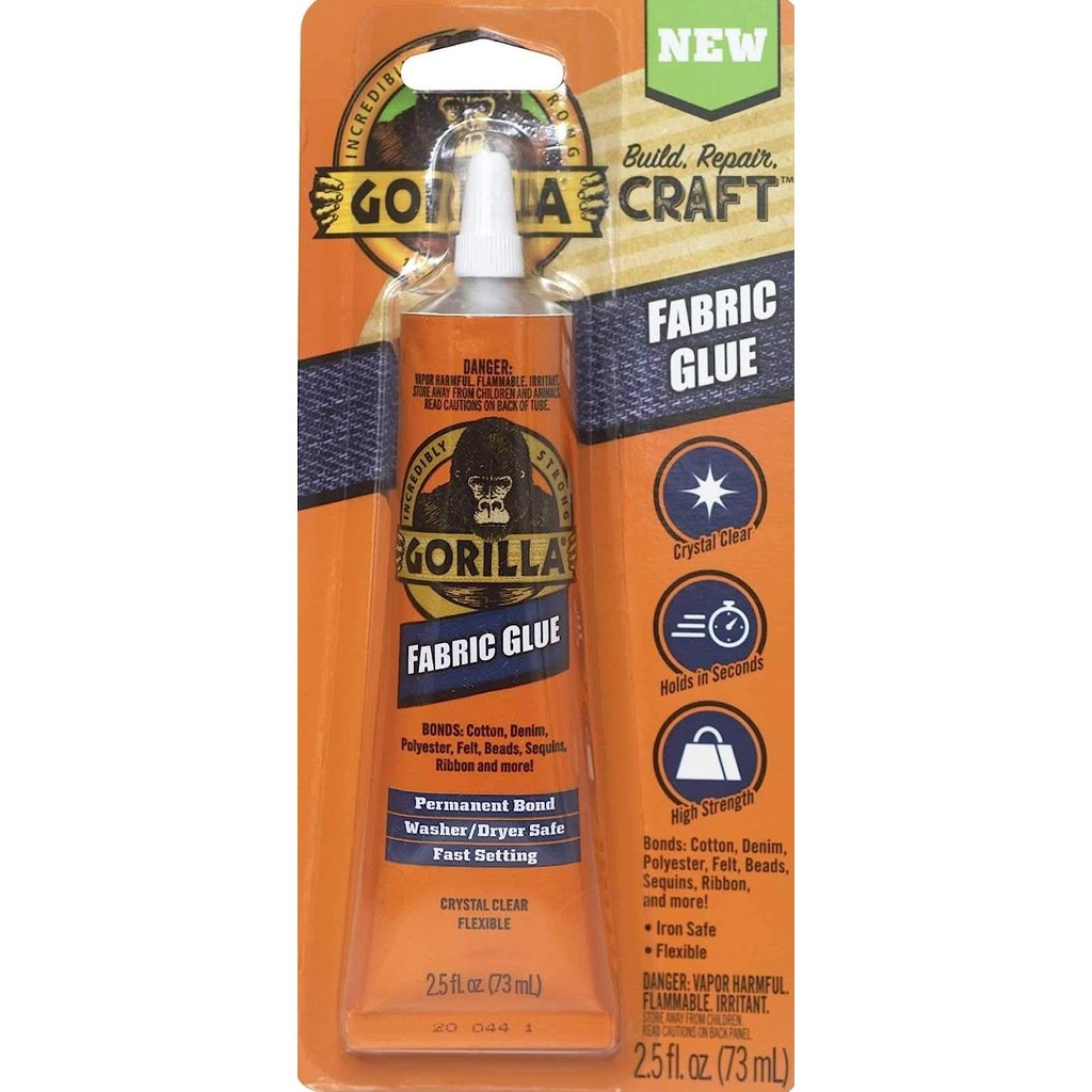 

Lem Untuk Kain Gorilla Glue Fabric & Craft Isi 73mL Warna Transparan