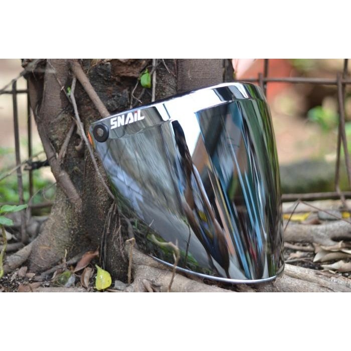 Kaca Helm Bogo Snail Silver (Kaca Bogo | Kaca Snail Flat | Visor Bogo)