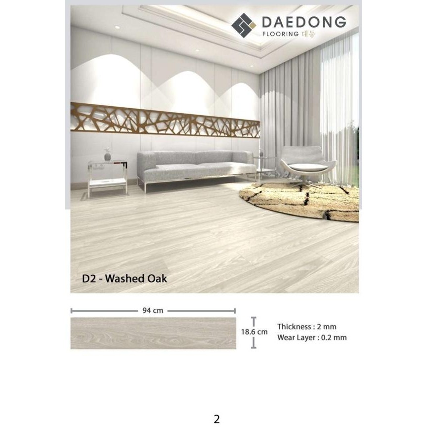 Lantai Vinyl Daedong Ayu Plan Floor Vinyl Daedong 2Mm Tanpa Lem
