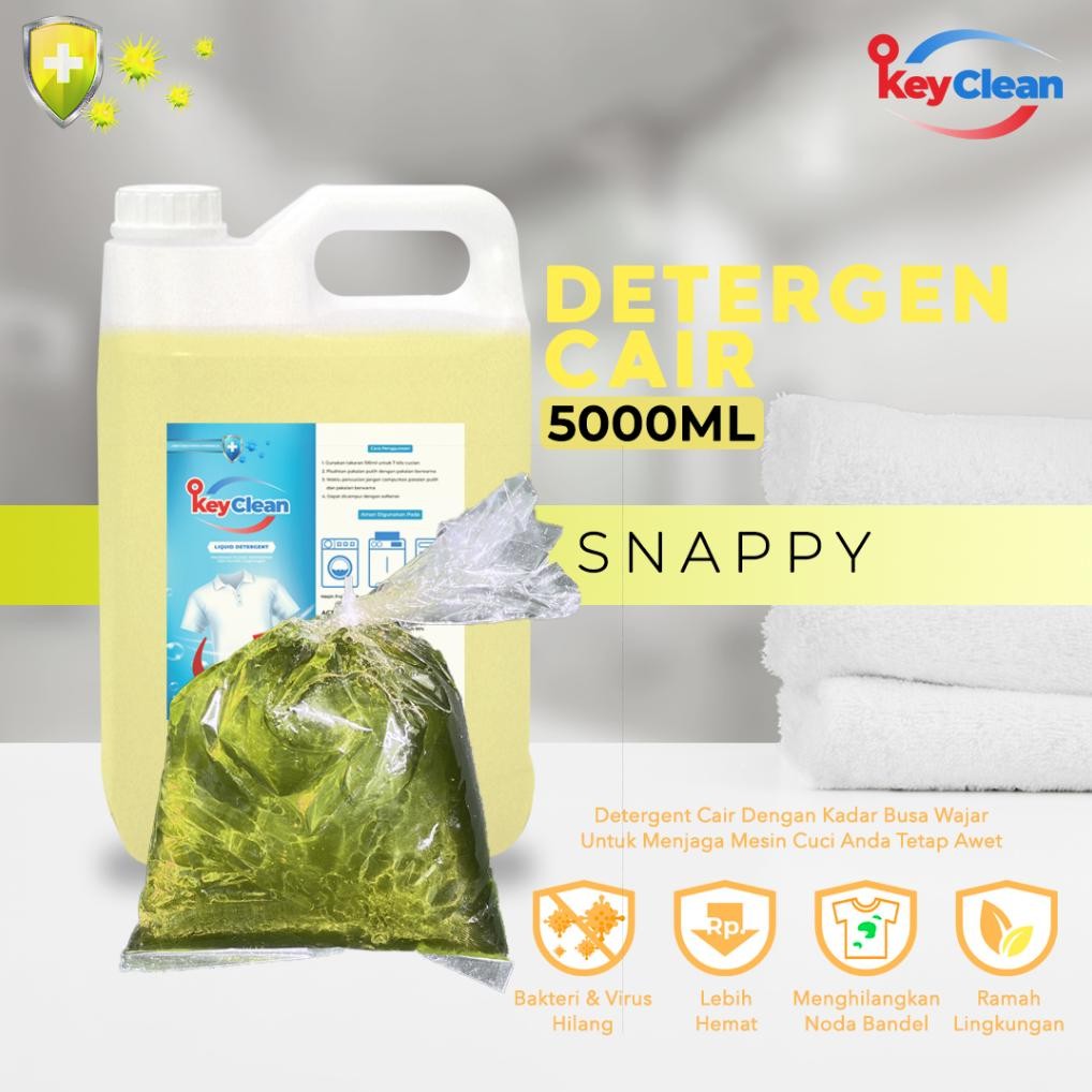 terpopuler biang detergent cair keyclean - biang sabun cuci baju 5 liter