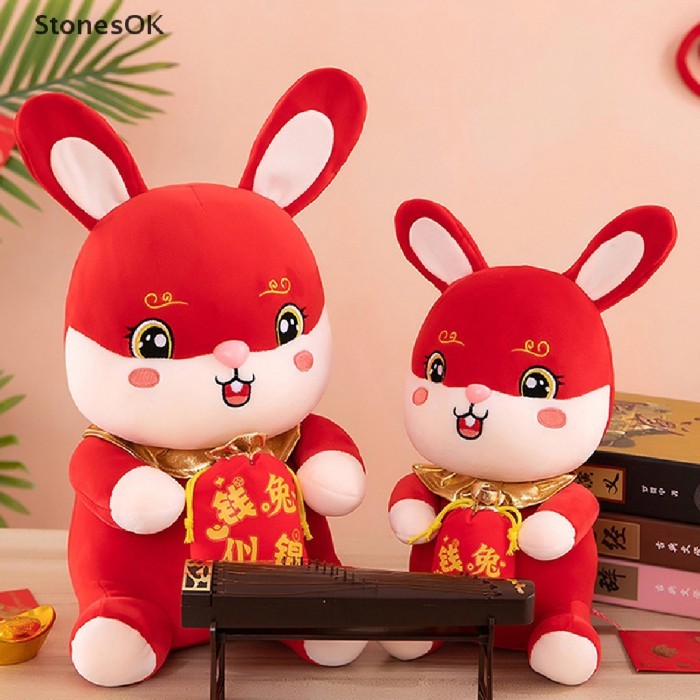 

Imlek Sto 2023 New Year Chinese Zodiac Rabbit Plush Toy Bunny Mascot Limited