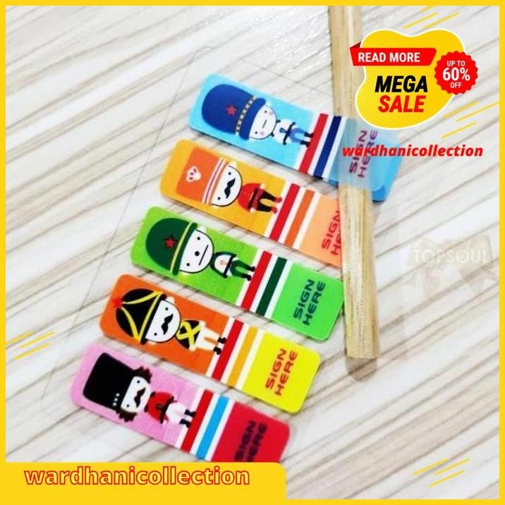 

POST IT PLASTIK PRAJURIT / PEMBATAS BUKU KTER SOLDIER STICKY NOTES EKSLUSIF !