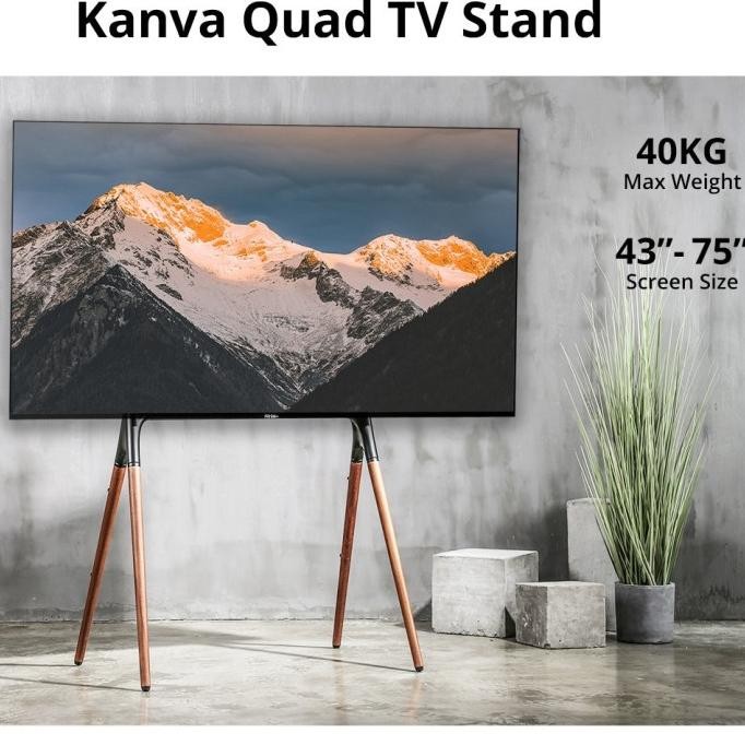 

TERLARIS - STANDING TV EASEL STUDIO TV FLOOR STAND WITH FOUR LEGS 43 - 75 inch