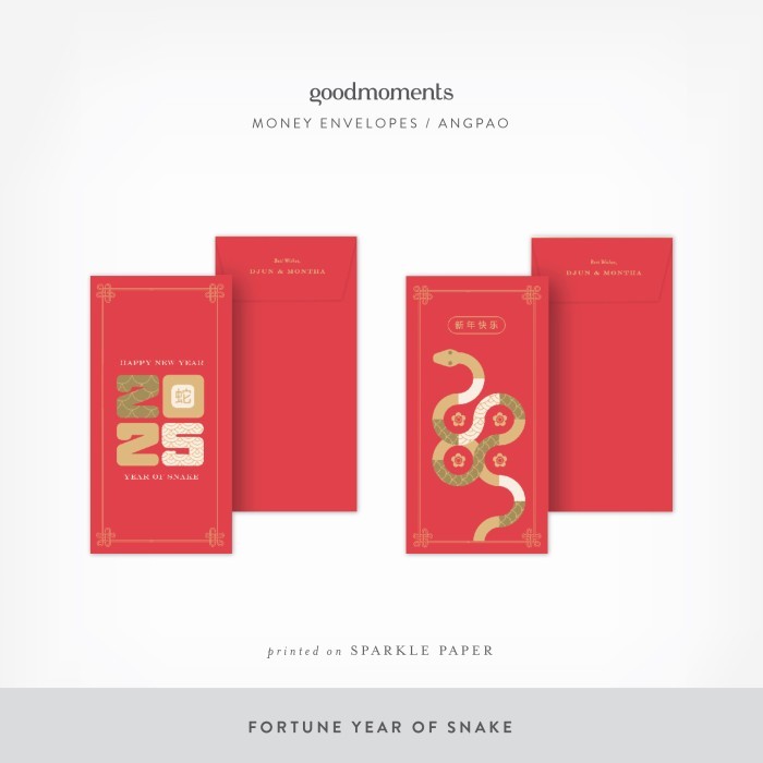 

Imlek Custom Classic Angpao 2 - Custom Angpao Imlek / Sincia - Goodmoments - Fortune Year 12pcs !NEW