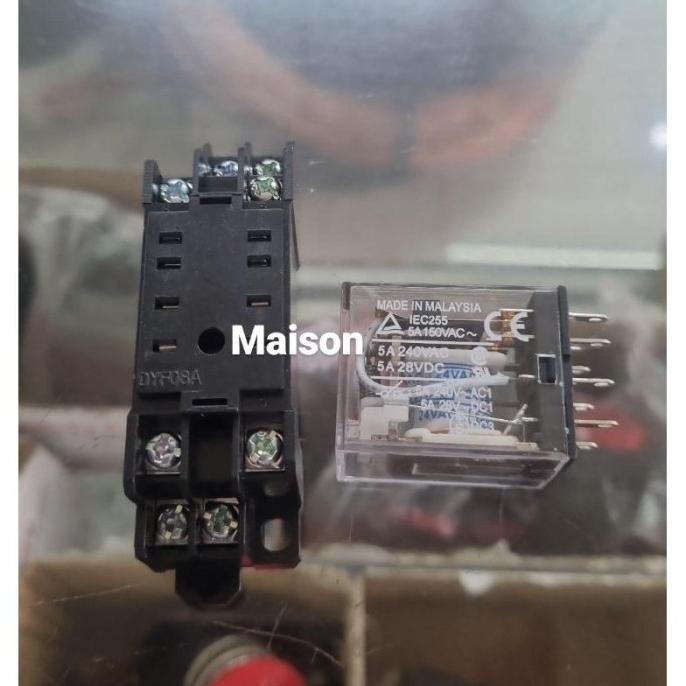Promo SET RELAY MY2N 24VAC + SOCKET - 8 PIN / RELAY MY2N 24V / MY2 24VAC COD