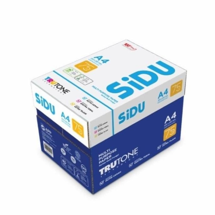 

NEW Kertas HVS Sidu Sinar Dunia A4 70 / 75 gram ( 5 rim ) GOJEK / GRAB