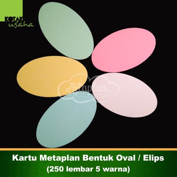 

Kartu Metaplan Bentuk Oval / Elips (250 lembar 5 warna)