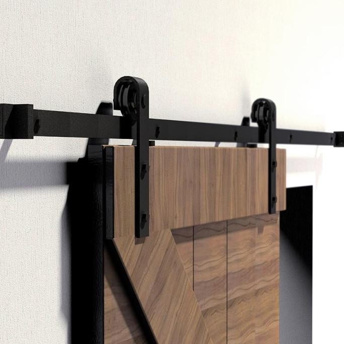 Custom Rel Pintu Sleding/Set Barn Door Untuk Rel Geser Pintu Kayu Gudang Lebar Pintu/Pintu Geser Bar