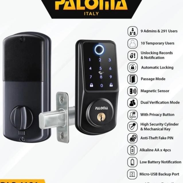 Paloma Dlp 4121 Dital Lo Mart Home Door Unci Tu Deadbolt Wifi