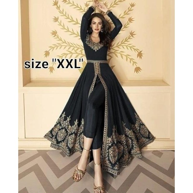 Setelan Celana Wanita Outer Set Maxi India Baju Pesta Muslim Kekinian HC