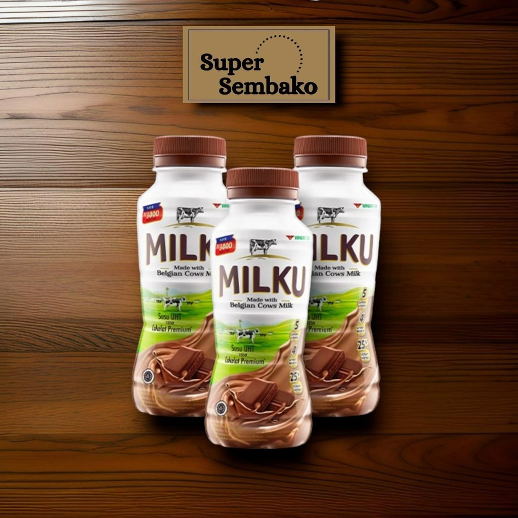 

MINUMAN SUSU UHT RASA COKLAT / COKELAT BELGIA MILKU 200ml MURAH