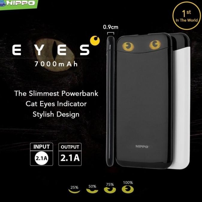 Sale Hippo Powerbank Eyes 7000 Mah Slim And Stylish