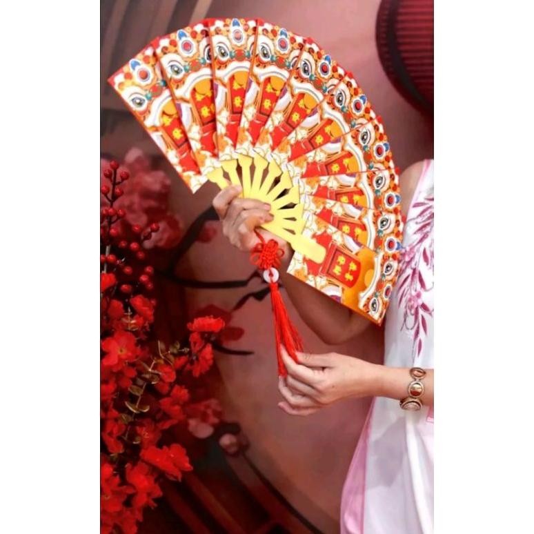 

GHT Angpau Kipas Imlek Naga / Angpau Naga Super Premium / Kipas Angpao Barongsai / Ampao Naga / Angpao Naga