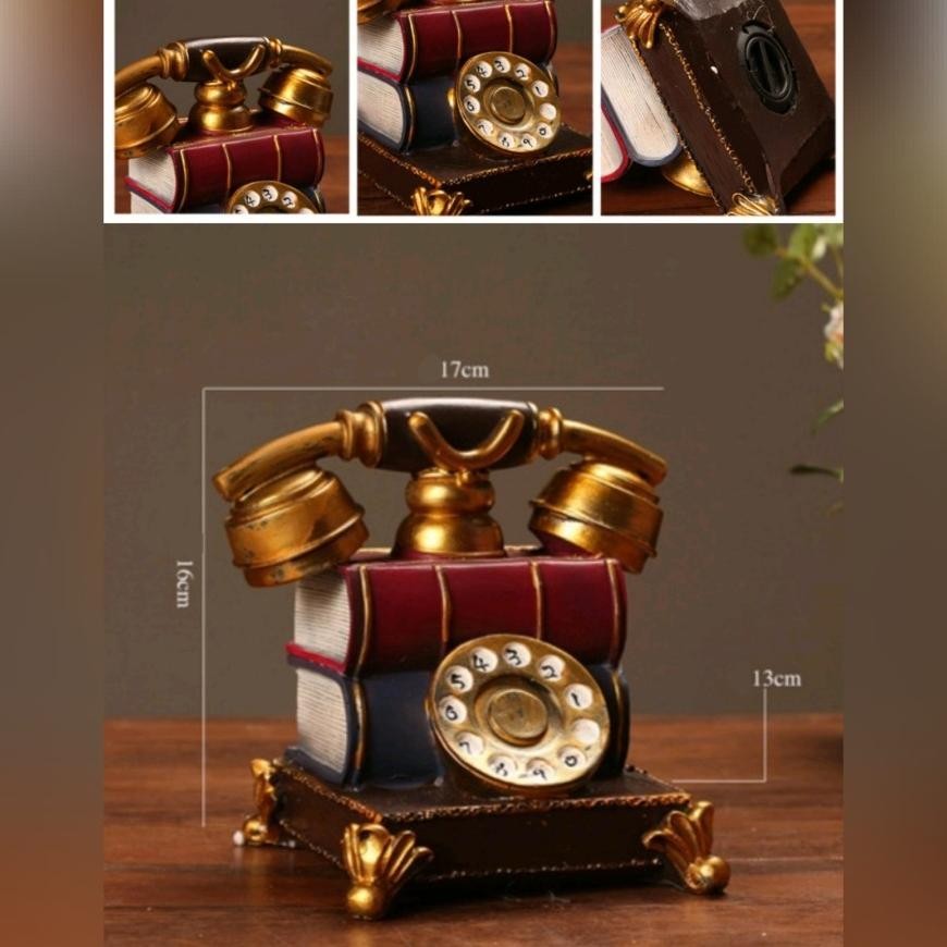 KLJ Retro Style Telephone Home Decoration Hiasan Rumah Telephone Dering Pajangan telephone Jadul