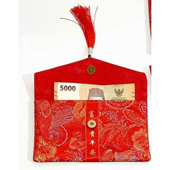 

GHT Angpau Imlek Premium Satin / Angpao Dompet Sincia Kain Satin Premium / Amplop Imlek Fu Fuk Hok Satin Dompet