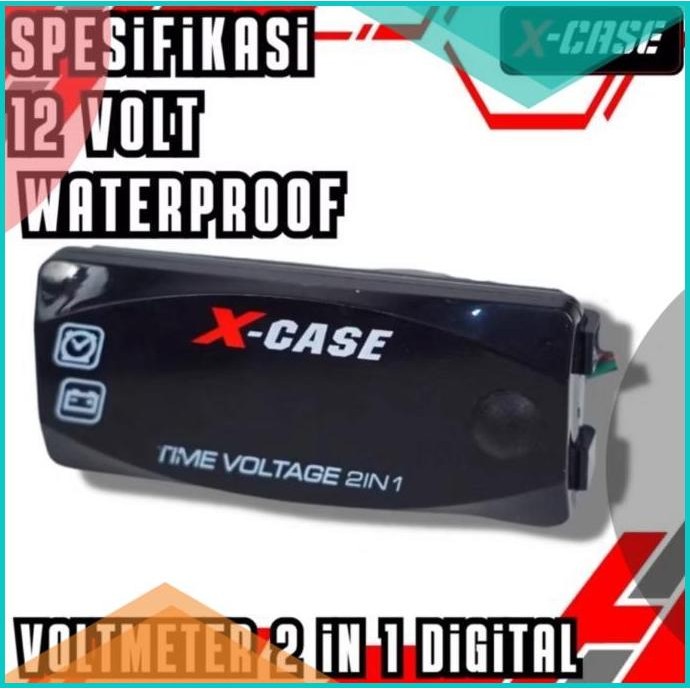 VOLT METER AKI DIGITAL JAM 2 IN 1 VOLTMETER AKI MODISH WATERPROOF 07D3
