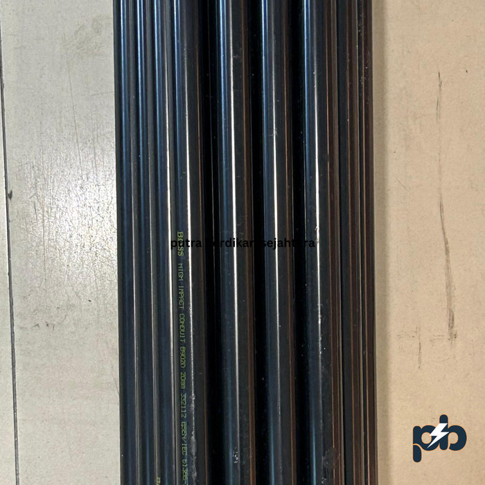 STOK TERBATAS Pipa Counduit 20mm Hitam Boss / Pipa Kabel PVC / Pipa Listrik 20 mm