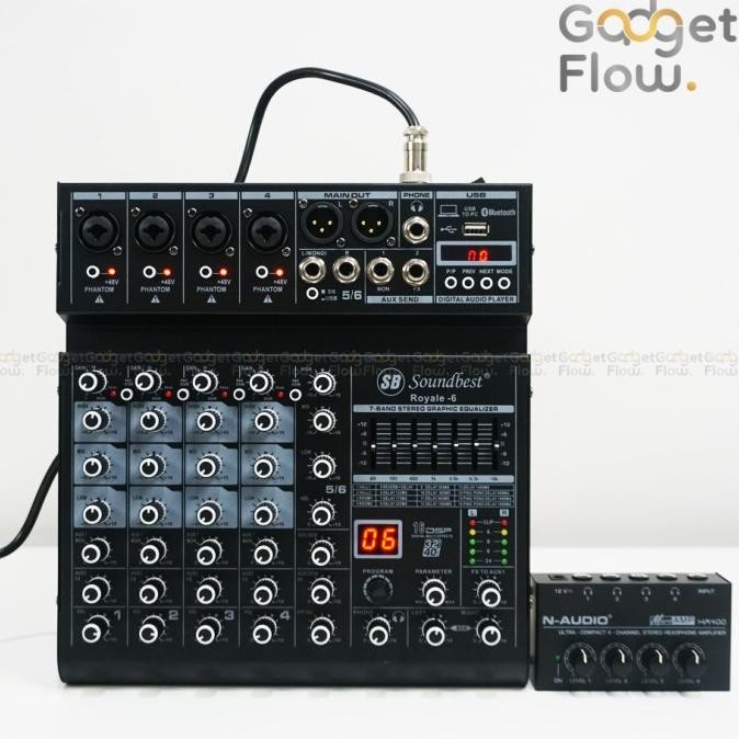 PAKET PODCAST 4 ORANG MIC MICROPHONE LG240 MIXER 6 CHANNEL LENGKAP