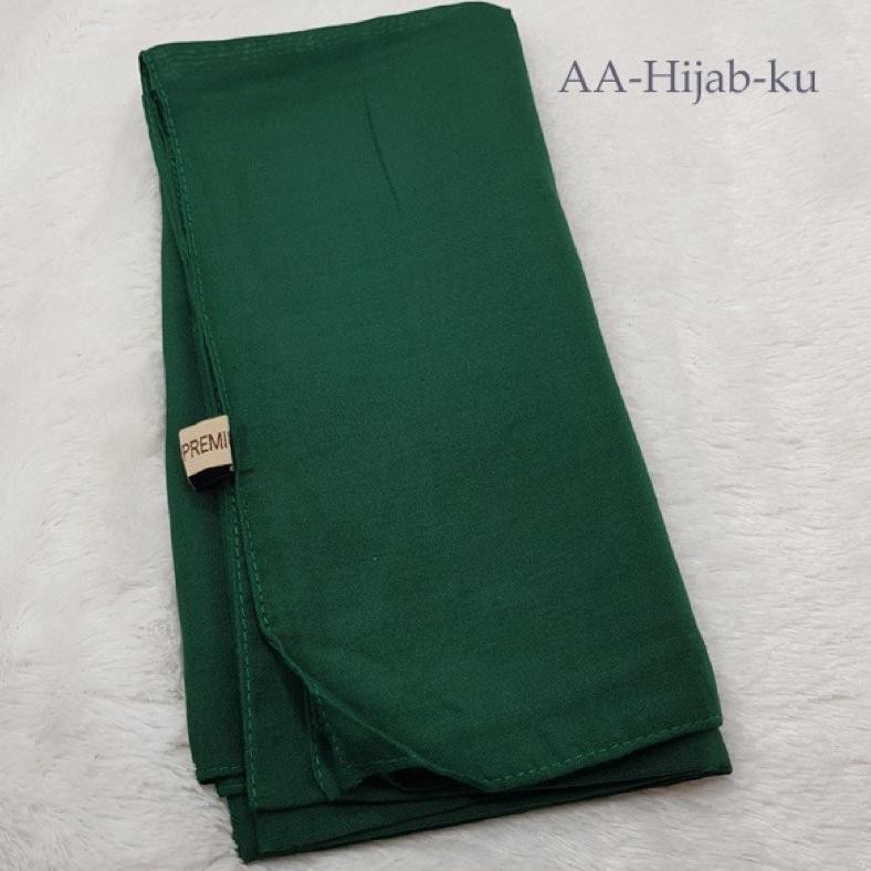 Paris Premium Hijau Botol || Hijab Segiempat Hijau Botol Paris Premium Green Botle || Kerudung