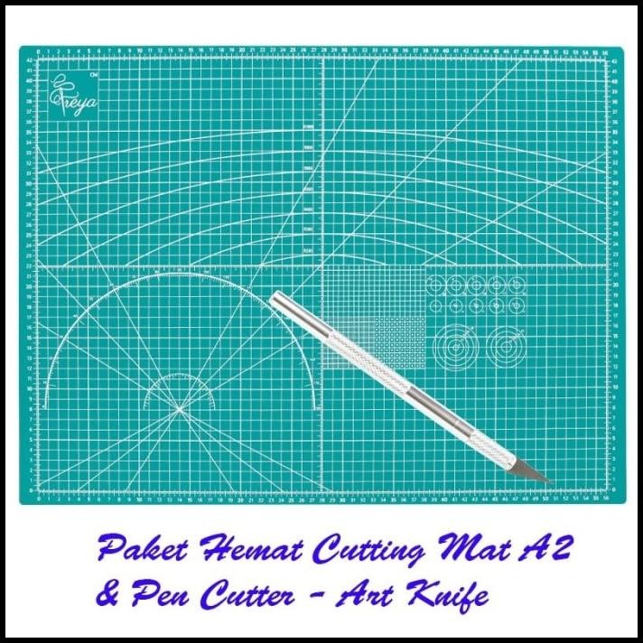 

[Paket Hemat] Cutting Mat A2 Double Side & Pen Cutter Design Knife